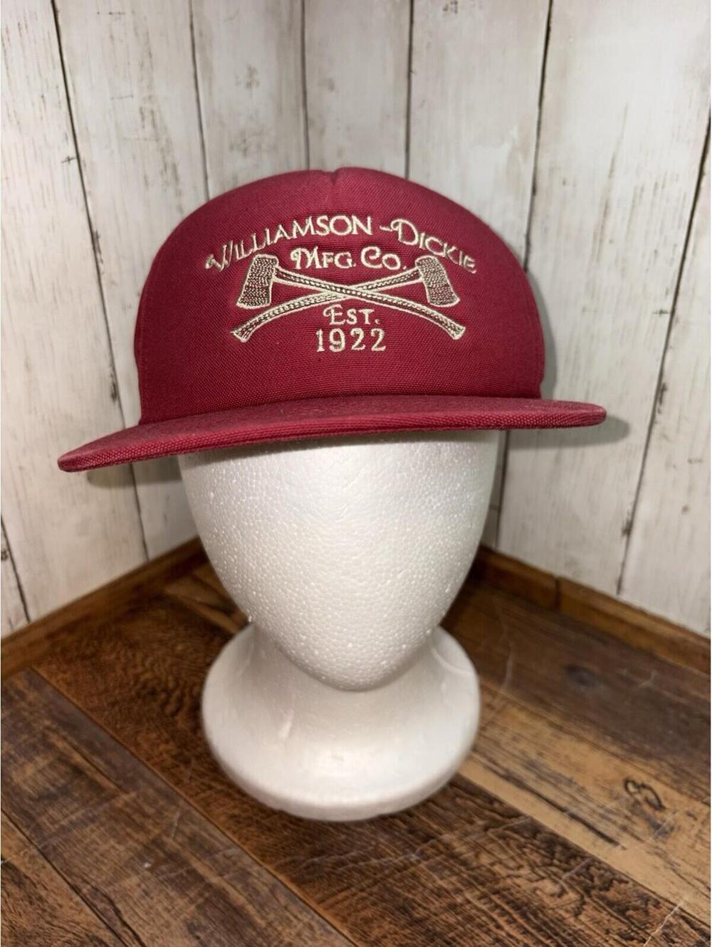 Dickies Williamson-Dickie Mfg Co Est. 1922 Logo Hat Red Snapback Rare